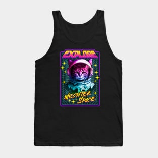 Explore Meowter Space Cat Astronaut Tank Top